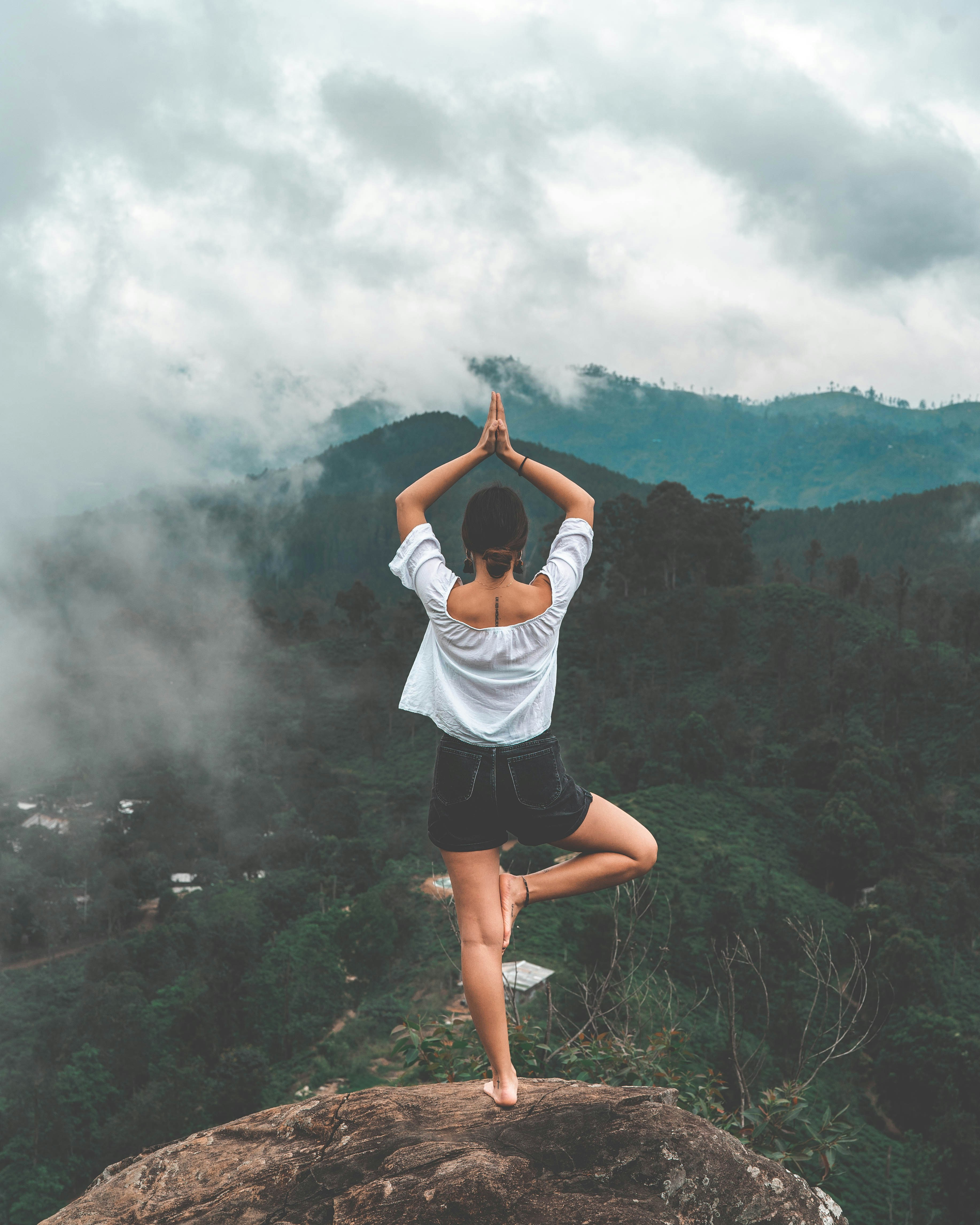 Yoga in the mountains